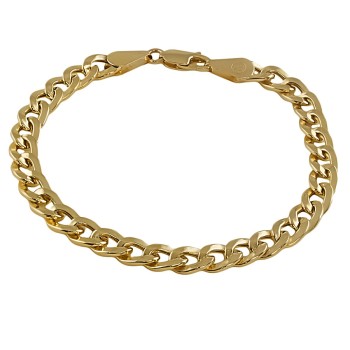 9ct Gold (Hollow) 5.1g 7 inch Curb Bracelet